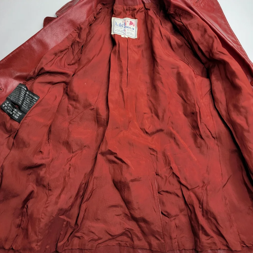 Sale Wilson House Of Suede Vintage True Leather Jacket USA Single Breasted Retro - Picture 6 of 14